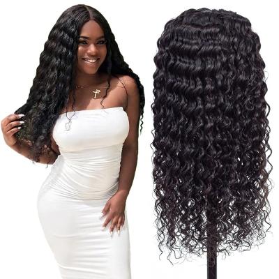 China Deep Wave 360 Lace 100% Virgin Brazilian Hair For Black Women Deep Loose Lace Wig for sale