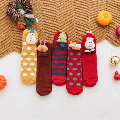 China 2021 Breathable In Stockings Women's Stockings Women's Stockings Autumn And Winter Thick Warm Christmas Socks for sale