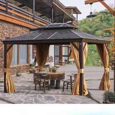 Κίνα Εξωτερικό Hardtop Gazebo εξωτερικό hardtop metal patio gazebo με κουρτίνα και δίχτυ προς πώληση