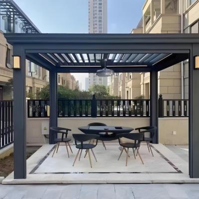 China Outdoor Aluminum Pergola with Fixed Shutter-Revolutionize Your Outdoor Space for sale