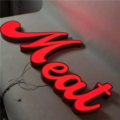 China Power Coated LED Illuminated Sign Led Frontlit Sign Steel Frame for sale