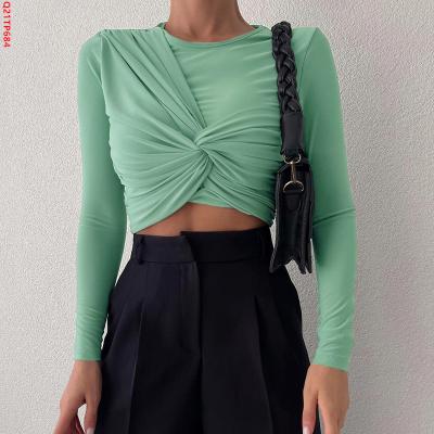 China Anti-Wrinkle Bomblook Q21TP684 Partywear Soft Sleeve O-Neck