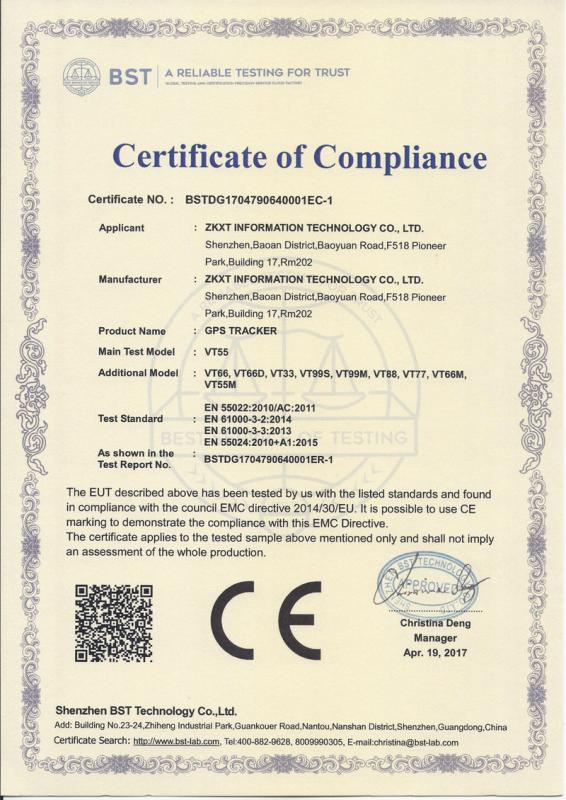 CE - Shenzhen Ika IOT Technology Co., Ltd.
