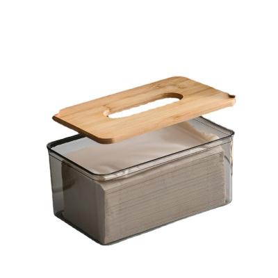 Chine Dispenser de tissus rectangulaire transparent Boîte de rangement pour cuisine de salle de bain à vendre