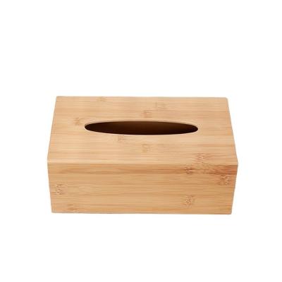 China MB-HW096 Bandeja de toallas de papel rectangular de bambú natural simple para la cocina y el baño en venta