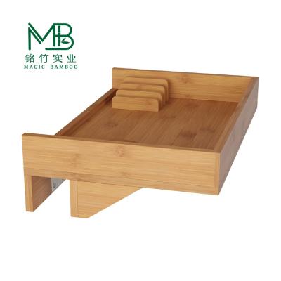 China Wholesale Bamboo Eco-Friendly Bedside Storage Box Rack For School Dormitories for sale