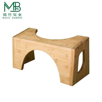 China Custom Eco-Friendly Bamboo Bathroom Non-Slip Adult Squat Stool for sale