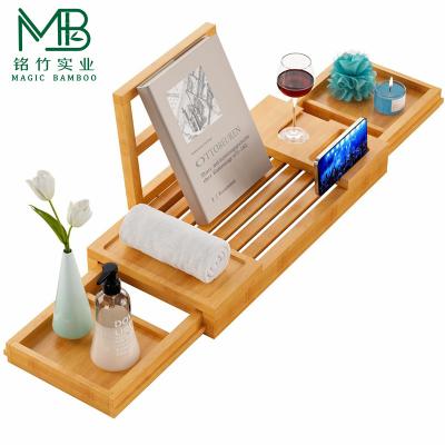 China Wholesale Bamboo Bathtub Storage Bracket For Household Bathroom for sale