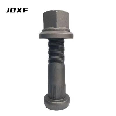 China General Truck Wheel Fastener Parts 40Cr Grey Phosphated M22X1.5X110/120 Knurl Hub Bolt Assy for sale