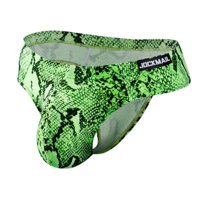 China Mini Python High Rise Brand Jockmail Briefs Thong Men Antibacterial Skin Sexy Underwear for sale