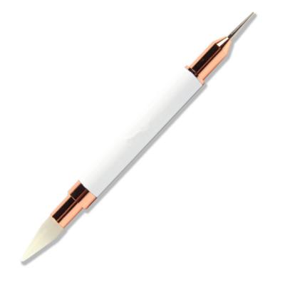 China Double Drill Pen Dotting Pencils Metal Nail Art Picker Pen For Nail Art Tool Double Heads Wax Nail Art Tool NP380 for sale