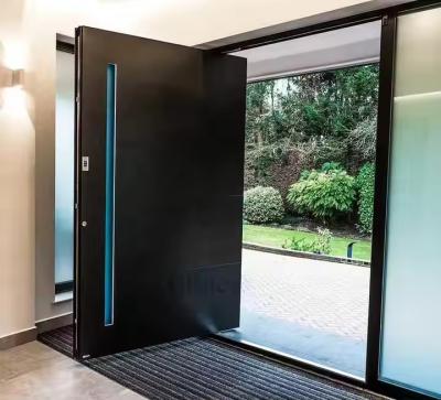 China Stainless Steel Internal Aluminum Pivot Door with Clear Glass and 1.8mm Frame Thickness for sale