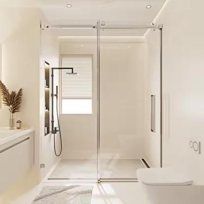 China Hotel Customizable Sliding Tempered Glass Shower Cabin Shower Enclosure Sliding Door for sale
