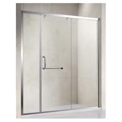 China Waterproof and Insulated Sliding Shower Door in Stainless Steel Frame with Glass for sale