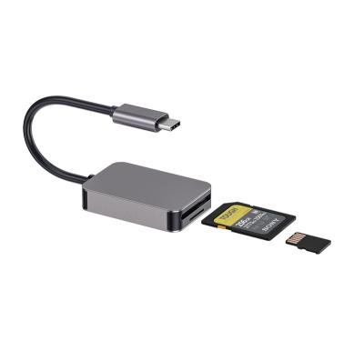 China High Quality 2022 Shenzhen USB Type C UHS-II UHS-1 SD Card Reader Super Speed Aluminum Alloy Card Reader With OEM Logo for sale