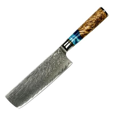 China 2021 Trend New Japanese Chef Knife Viable Resin Handle In Damascus Steel Knife Kitchen for sale