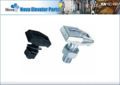 China Elevator Guide Rail Clips , T type Hot Forged Rail Clips for Elevators, Black or White Color for sale
