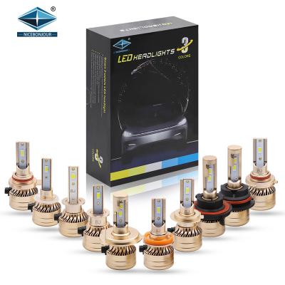 China Canbus For 90% Car Super Bright White Car Led Headlight Bulbs H8 H1 H4 H7 H11 9005 9006 Best Car Led Headlight 6000k Car Led Headlight for sale