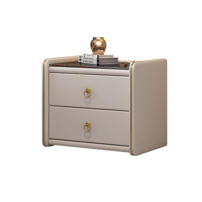 China Simple beautiful goods solid wood night stand white brown mesita de noche for hotel for sale