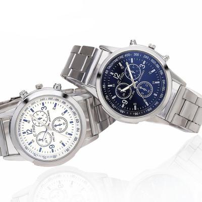 China Most Popular Products Water Resistant Blue Glass Steel Band Watch Men Fashion Quartz Men's Watch for sale