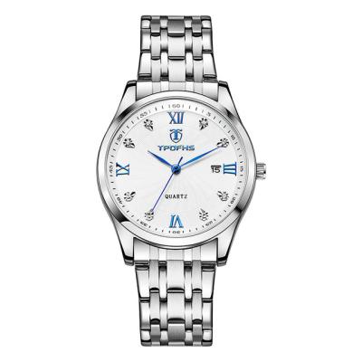 China Waterproof Rotating Wire Calendar Quartz Watches Shock Resistant Watch Stainless Steel Men Wrist Watch for sale