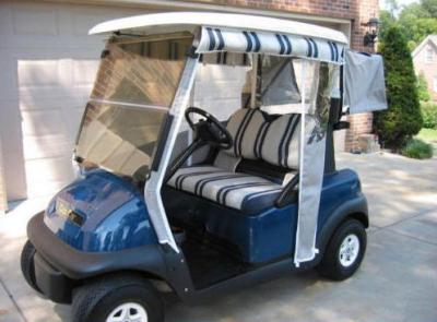 China Track Style Golf Cart Enclosures 3 Sided Nylon Golf Cart Covers Light Weigh for sale