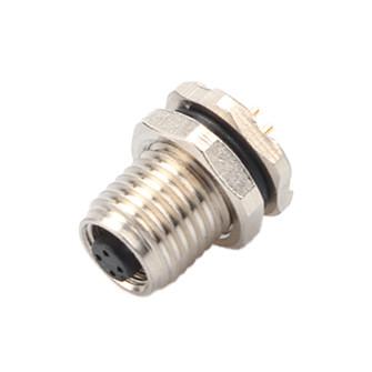 China Conector circular M5 código-A 4Pin Waterproof Series Female Mates com M5 painel flange soquete masculino PCB à venda