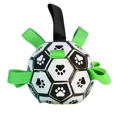 China 2022 Viable Interactive Puppy Pet Soccer Ball Dog Toy Tpu Football Toy Outdoor Dog Training Accessories Toys For Dogs Bite Resistant for sale