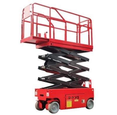 China Self Propelled Electric Scissor Lift 6m 8m 12m Elevated Work Platform 230kg Automatic Pothole Protection for sale