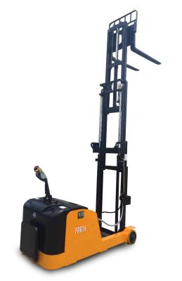 China 780mm 5M Walk Behind 2T Narrow Aisle Loading Electric Stacker Lifter for sale
