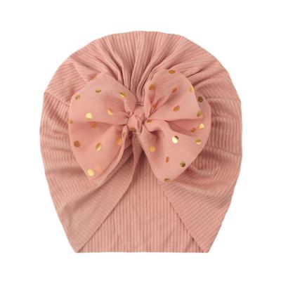 China New European and American Statistical Children's Headdress Baby Yarn Bow Sweater Babyhat Breathable for sale