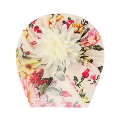 China New Breathable Baby Tire Soft and Comfortable Printed Children's Sweater Flower Babyhat for sale