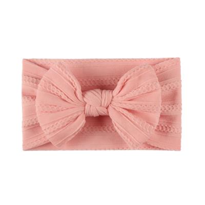 China Fashion Soft Nylon Wide Band Baby Bow Baby Headbands Creative Cute Princess and Comfortable Hair Accessories for sale