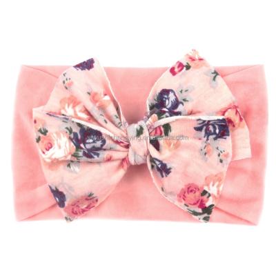 China European and American fashion children's new hair elastic band Bohemian hair accessories bow nylon hair band for sale