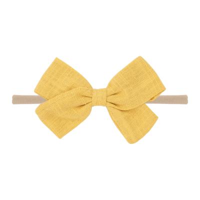 China Korean simple fashion bow temperament beautiful soft INS traceless traceless nylon hair bands Korean simple hair accessories for sale