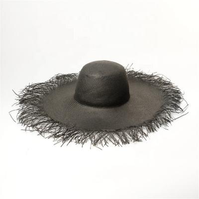 China Image New Arrival Fashion Design Brim Beach Hat Oversized Ladies Sun Straw Hat For Summer for sale