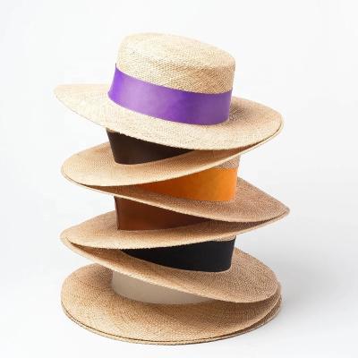 China Hot Selling Natural Image Fashion Summer Wide Brim Plain Cheap Outdoor Unisex Straw Beach Hat For Fall for sale