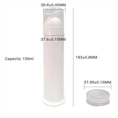 China Easy to use Toothpaste Airless Pump Bottles Custom Label available Dispensing System for sale