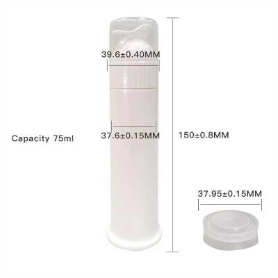 China Custom Color 75ml Toothpaste Plastic Tubes Airless Pump Bottle for Viscous Material for sale
