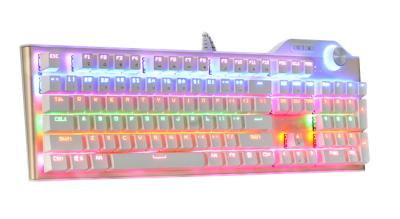China Teclado retroiluminado de manera gradual ergonómico del juego del teclado retroiluminado USB de 104 llaves LED en venta