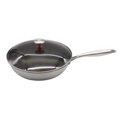 China Viable factory wholesale non-stick food grade stainless steel wok cookware set 32 cm for sale