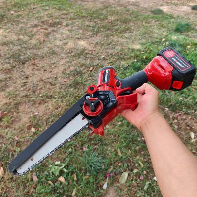 China Small Rechargeable Household Saw Logging Cutting Handheld Lithium Electric Chainsaws for sale