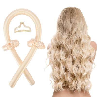 China Best Seller Non-Toxic Hair Curler Satin Heatless With Scrunchies And Clear Clip Set for sale