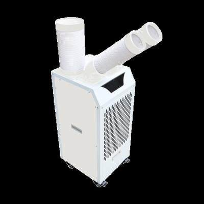 China Compacto e conveniente refrigerador de ar móvel com barbatana de alumínio refrigerador de filme hidrofílico e compressor de balanço à venda