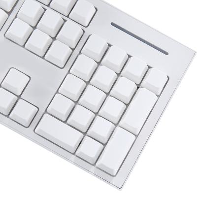 China Switch on computer keyboard OEM size PBT keybaord white mechanical key for sale