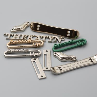 China Viable Custom Logo Tag Custom Gold Metal Tag Custom Name Tag Custom Clothing Bag Accessories Garment Metal Label Clothing Labels for sale