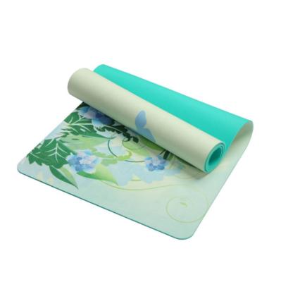 China Eco Friendly Wholesale Waterproof Custom Printed Anti Slip Tape Suede Material Yoga Mat for sale
