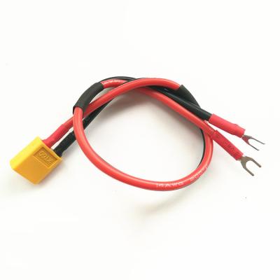 China XT60 Female to 4mm U-Type Spade Fork Open Terminal Battery Charging 12awg 20cm XT60 Battery Charging Cables Assemblies à venda