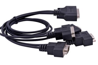 China High Quality Male to Male 4-in-1 DB 9 to DB 44 D-sub OEM Cable Connector Assembly Manufacturer for sale