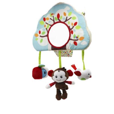China Bring New Cheerful Plush Baby Toy Monkey Safe Mirror Educational Intelligent Toy For Babies 0-1 Year Old for sale